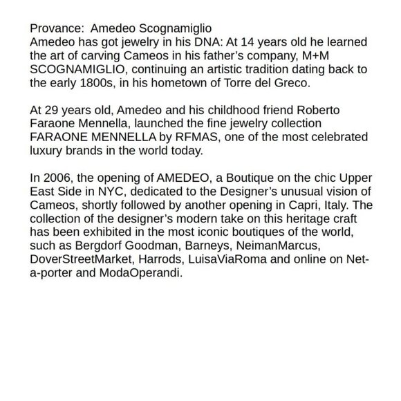 Amedeo NYC Medioevo Cameo Ring - Picture 12 of 12